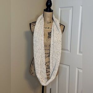 Betsey Johnson Infinity Scarf Oatmeal Ivory Cream w/Sequins